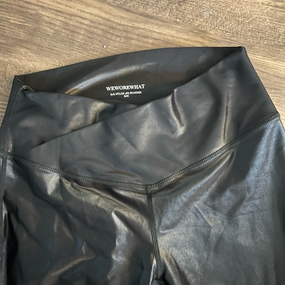 WeWoreWhat black sheen crossover leggings - Picture 3 of 7